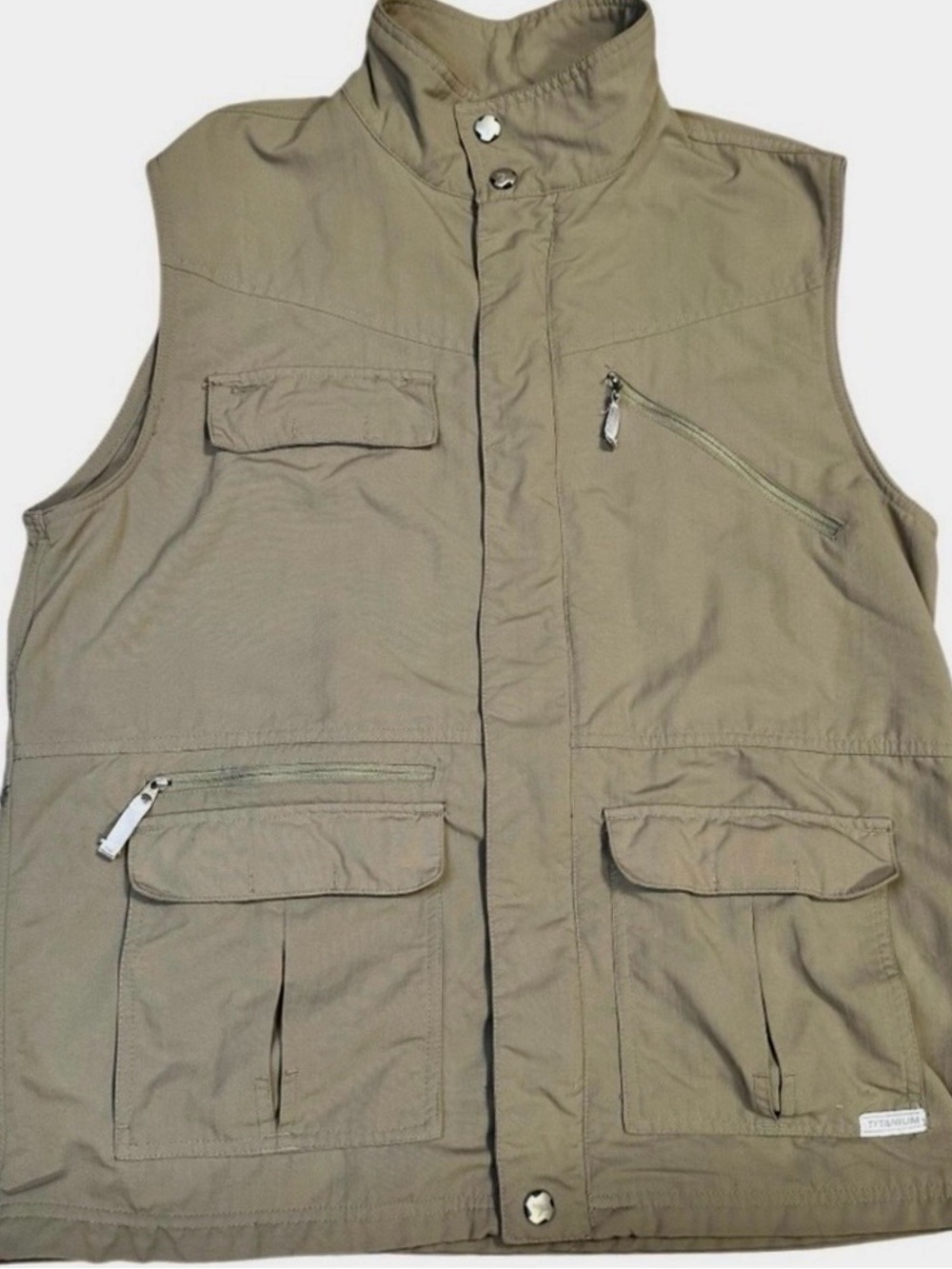 Columbia‎ Titanium Mens Khaki Safari Fishing Outdoor Utility Multi Pocket Vest M